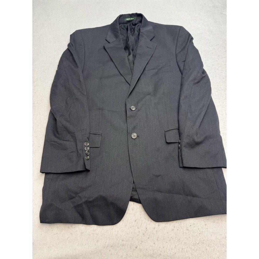 Lauren Ralph Lauren Blazer Mens 42 Long Gray Solid Wool Cashmere Suit Jacket